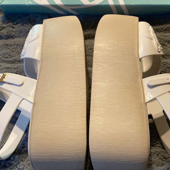 Vivienne Westwood White with Tan Platform Sandals - Picture 10 of 14